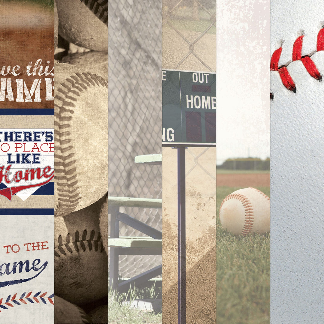 Scrapbook Paper Set - Baseball