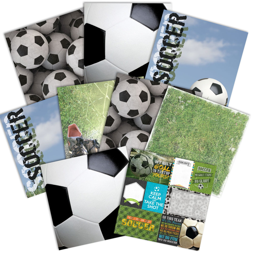 Scrapbook Paper Set - Soccer