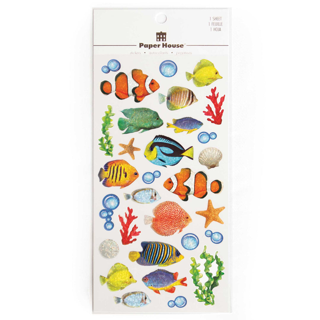 Holographic Foil Stickers - Tropical Fish