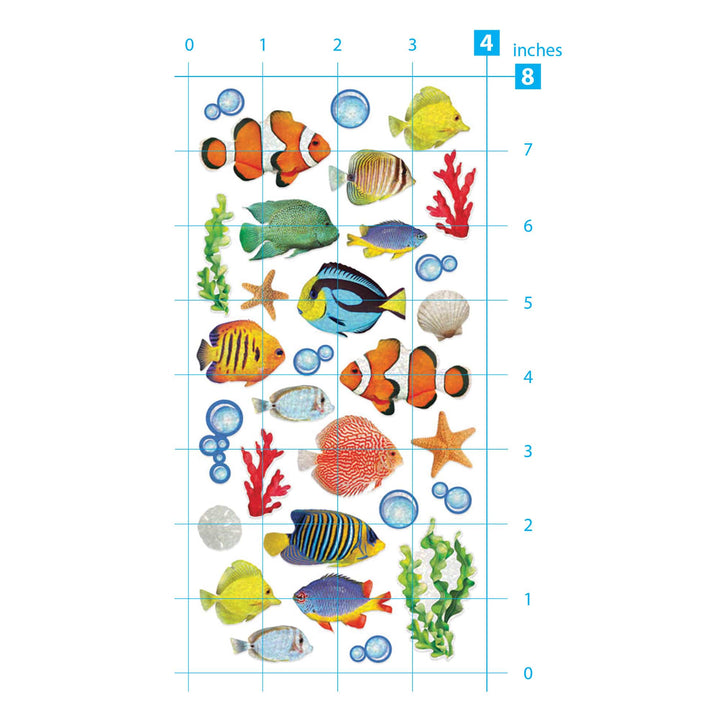 Holographic Foil Stickers - Tropical Fish