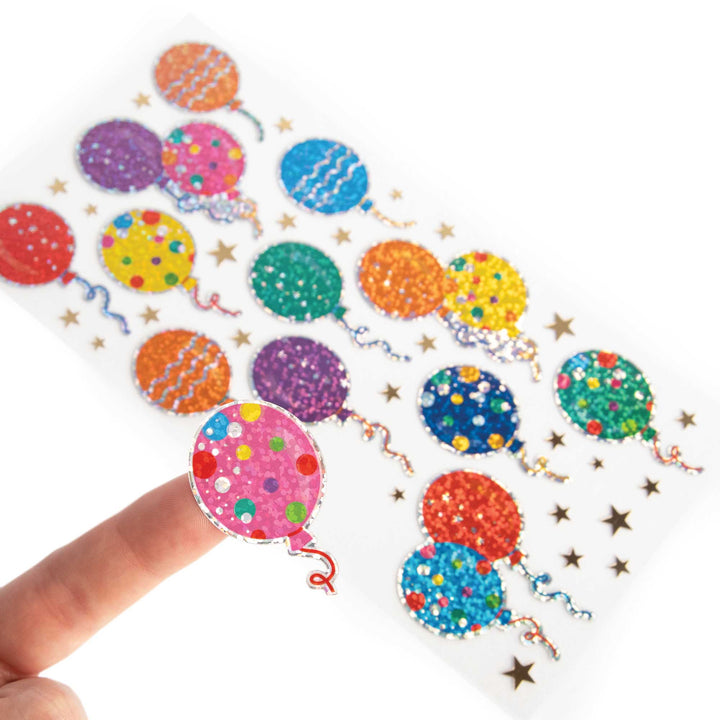 Holographic Foil Stickers - Birthday Balloons