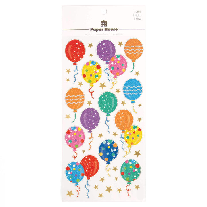 Holographic Foil Stickers - Birthday Balloons