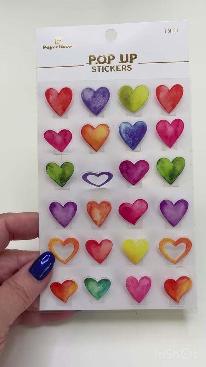 Pop-Up Stickers - Hearts