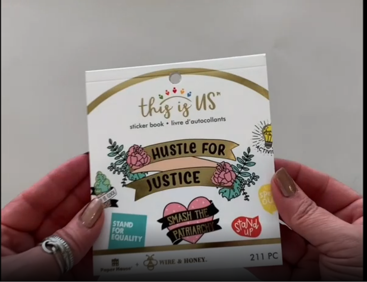 Female hands pick up and flip through the pages of this "Wire &amp; Honey" planner stickers booklet to show each page of stickers in detail. There are twelve pages in this sticker book by Paper House Productions.