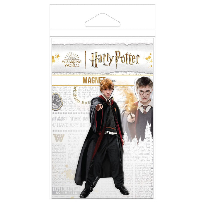 fridge magnet featuring Ron creating witchcraft shown in package on a white background.