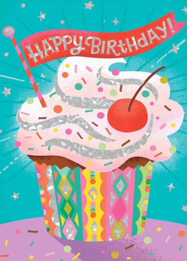 cupcake foil card