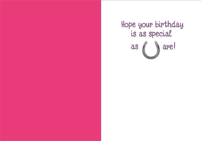 horse glitter card